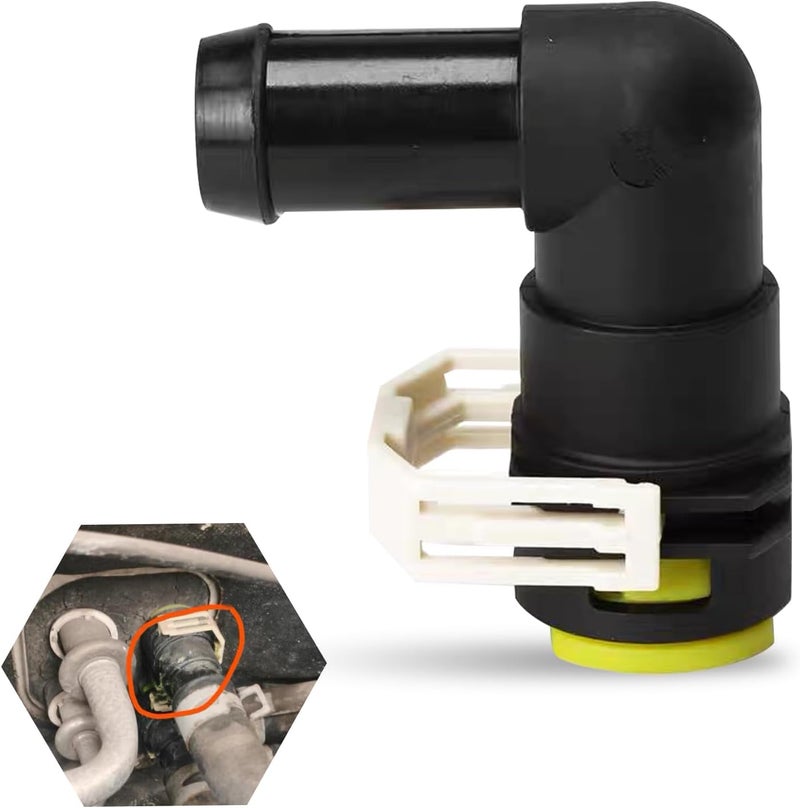 Anyhut 1PC Cooling System Hose Connector, OEM Replacement #B37F61240, Fits 2007-2013 CX - 7, CX-9 Models (Black) - Image 1